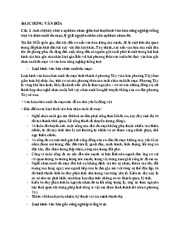 Đề cuơng ôn tập tự luận môn Đại cương văn hóa Việt Nam có đáp án