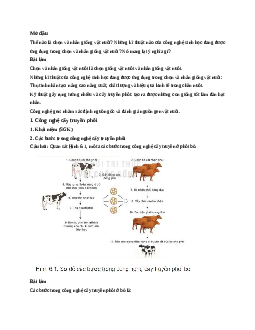 Bài 6: Ứng dụng công nghệ sinh học trong chọn và nhân giống vật nuôi | Công nghệ 11 Kết nối tri thức