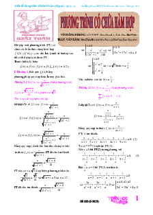 Phương trình có chứa hàm hợp