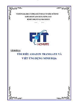 Bài tiểu luận môn Kỹ thuật lập trình đề tài "Tìm hiểu Amazon translate và viết ứng dụng minh họa"