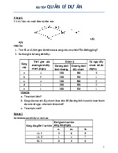 24 Bài tập quản lý dự án - Đại học kinh tế quốc dân