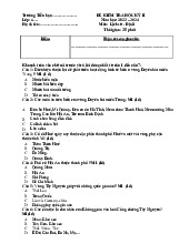 Đề thi cuối học kỳ 2 môn Lịch sử - Địa lí lớp 4 năm học 2024-2025 cho cả 3 bộ sách Kết nối tri thức, Cánh diều, Chân trời sáng tạo