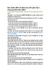 Bao nhiêu điểm sẽ được học sinh giỏi cấp 2 theo quy định năm 2024?