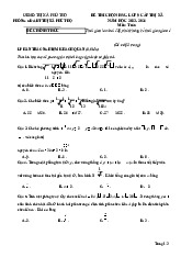 Đề thi học sinh giỏi toán 9 TX Phú Thọ
