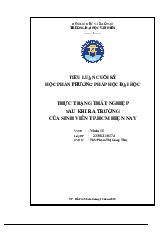 Tiểu luận THỰC TRẠNG THẤT NGHIỆP SAU KHI RA TRƯỜNG CỦA  SINH VIÊN TPHCM môn Phương pháp học - Trường Đại học Văn Hiến.