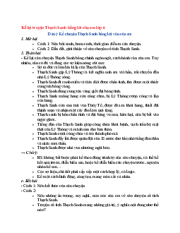 Văn mẫu lớp 6 Chân trời sáng tạo bài Kể lại truyện Thạch Sanh bằng lời của em