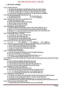 Đề cương ôn tập Vật lý 11 học kỳ 2