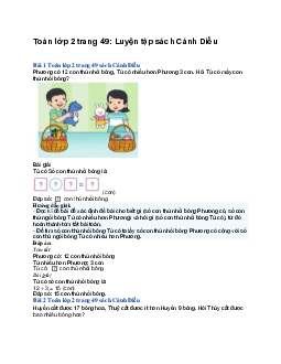 Toán lớp 2 trang 49: Luyện tập sách | Cánh Diều