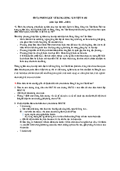 Ngân hàng câu hỏi ôn tập cuối kì môn lịch sử đảng | Đại học Sư Phạm Hà Nội