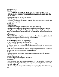 Giáo án chương IV bài 18 Hình tam giác đều, hình vuông, hình lục giác đều | Bài giảng  Toán 6 | Kết nối tri thức