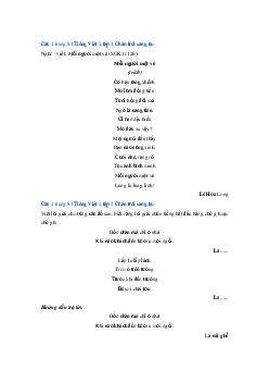 Giải VBT môn Tiếng việt 2 -  Bài 4: Bạn mới | Chân trời sáng tạo