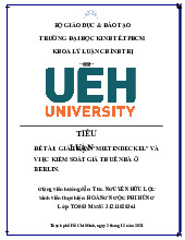 Tiểu luận việc kiểm soát giá thuê nhà ở Berlin | Môn kinh doanh quốc tế