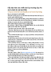 Cấp bậc hàm cao nhất của Cục trưởng Cục An ninh chính trị nội bộ (A03)