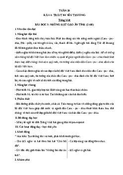 Giáo án Tiếng Việt lớp 4 Tuần 20 | Cánh Diều