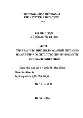 Trình Bày Ví Dụ Thực Tế Liên Quan  Đến Chức Năng Hoạch Định Và Tổ Chức. Từ Đó Liên Hệ Về Quản Trị Cho Doanh Nghiệp Nhóm | Bài thảo luận quản trị học