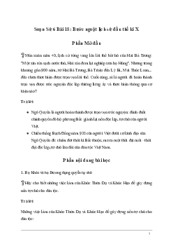 Giải Lịch sử 6 Bài 18: Bước ngoặt lịch sử đầu thế kỉ X | Kết nối tri thức