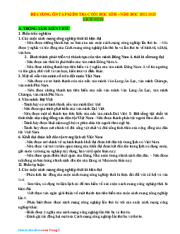 Đề cương ôn tập Lịch Sử 10 HK 2 Kết Nối Tri Thức (Có đáp án)