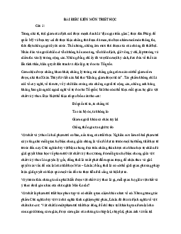 Bài điều kiện môn triết học học phần Triết học Mac-Lênin