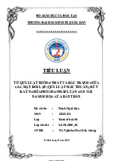 Từ quy luật thống nhất và đấu tranh giữa các mặt đối lập, rút ra phương pháp luận gắn với ngành học của bản thân | Tiểu luận môn triết học mác - lênin