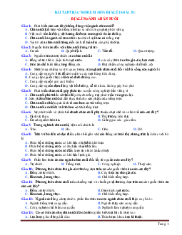 Bài tập trắc nghiệm địa 10 bài 29: địa lí ngành chăn nuôi (có đáp án)
