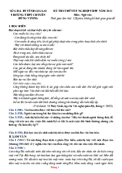 Đề thi thử THPT Quốc gia năm 2022 môn Ngữ văn trường THPT chuyên Hùng Vương (có lời giải)