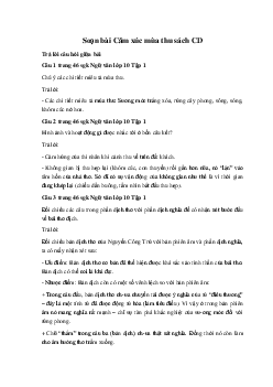 Soạn bài Cảm xúc mùa thu lớp 10 sách Cánh Diều