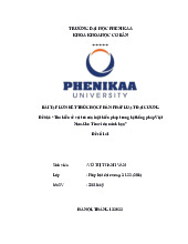 Tìm hiểu về vai trò của luật hiến pháp trong hệ thống pháp Việt Nam.Cho Tìm ví dụ minh họa | Bài tập lớn kết thúc học phần Pháp luật đại cương | Trường Đại học Phenikaa