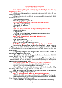 Ngân hàng câu hỏi trắc nghiệm môn Quản lý hành chính nhà nước (có đáp án)