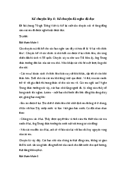 Kể lại một câu chuyện nói về lòng dũng cảm mà em đã được nghe hoặc được đọc | Tập làm văn 4
