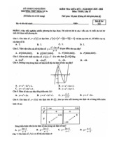 Đề thi giữa kỳ 1 Toán 12 năm 2025 – 2026 trường THPT Hoa Lư A – Ninh Bình