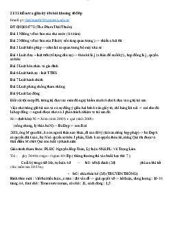 Đề kiểm tra giữa kì | Pháp luật đại cương | Đại học Khoa học Xã hội và Nhân văn, Đại học Quốc gia Thành phố HCM
