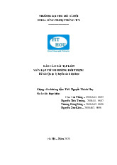 Bài tập lớn Quản lý tuyển sinh đại học - Tin học đại cương | Đại học Mở Hà Nội