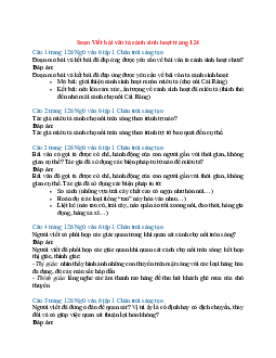 Soạn Ngữ văn 6 sách Chân trời sáng tạo (Tập 1) bài Viết bài văn tả cảnh sinh hoạt trang 124