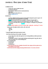 Nguyên lý Kinh tế vi mô - Chương 1: Tổng quan và Khái niệm cơ bản về Kinh tế học môn Kinh tế vi mô | Trường Đại học Kinh Tế Quốc Dân