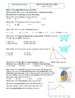 Đê ôn tập học kì 1 toán lớp 7 sách chân trời sáng tạo -đề 3 (có đáp án)