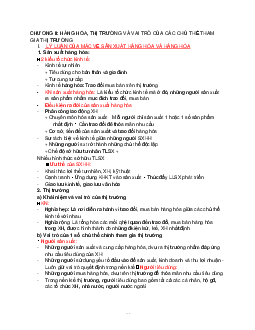 Chương II - Hàng Hóa, Thị Trường Và Vai Trò Của Các Chủ Thể Tham Gia Thị Trường | Kinh tế chính trị