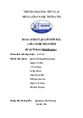 Báo cáo Bài Tập Lớn Website Mobile Store môn Công nghệ phần mềm | Trường Đại học Thủy Lợi