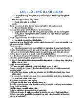 Luật tố tụng hành chính môn Luật hành chính | Trường đại học Mở Hà Nội