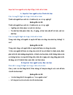 Soạn bài Xem người ta kìaTập 2 | Ngữ Văn 6 Kết nối tri thức