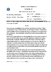 Bài thi giữa kì tiếng anh thương mại | Trường Đại học Thương Mại