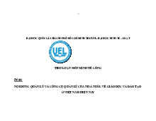 Tiểu luận môn kinh tế công | Trường Đại học Kinh tế – Luật, Đại học Quốc gia Thành phố Hồ Chí Minh