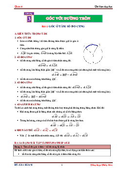 Vở bài tập Toán 9 tập 2 phần Hình học