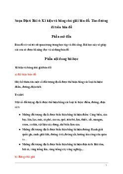Giải Địa lí 6 Bài 4: Kí hiệu và bảng chú giải bản đồ. Tìm đường đi trên bản đồ | Kết nối tri thức