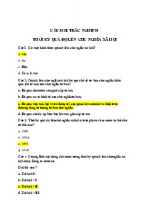 Câu hỏi trắc nghiệm Chủ nghĩa xã hội - Triết học Mác - Lênin | Đại học Mở Thành phố Hồ Chí Minh