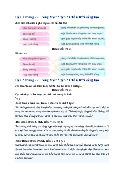 Giải SGK môn Tiếng việt 2 - Bài  Ôn tập 4 | Chân trời sáng tạo