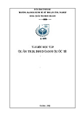Tài liệu Quản Trị Kinh Doanh Quốc Tế | Đại học Kinh tế kỹ thuật công nghiệp