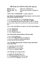 Đề thi học kỳ 1 môn Giáo dục công dân lớp 6 năm học 2024 - 2025 - Đề số 3 | Bộ sách Chân trời sáng tạo