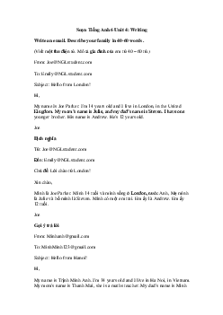 Tiếng Anh 6 Unit 4: Writing | Explorer English