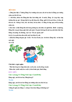 Giải SGK môn Tiếng việt 2 - Bài 16: Đón em(1) | Cánh Diều