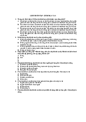 Câu hỏi ôn tập chương 2,3 - Quản trị khách sạn | Trường đại học Lao động - Xã hội